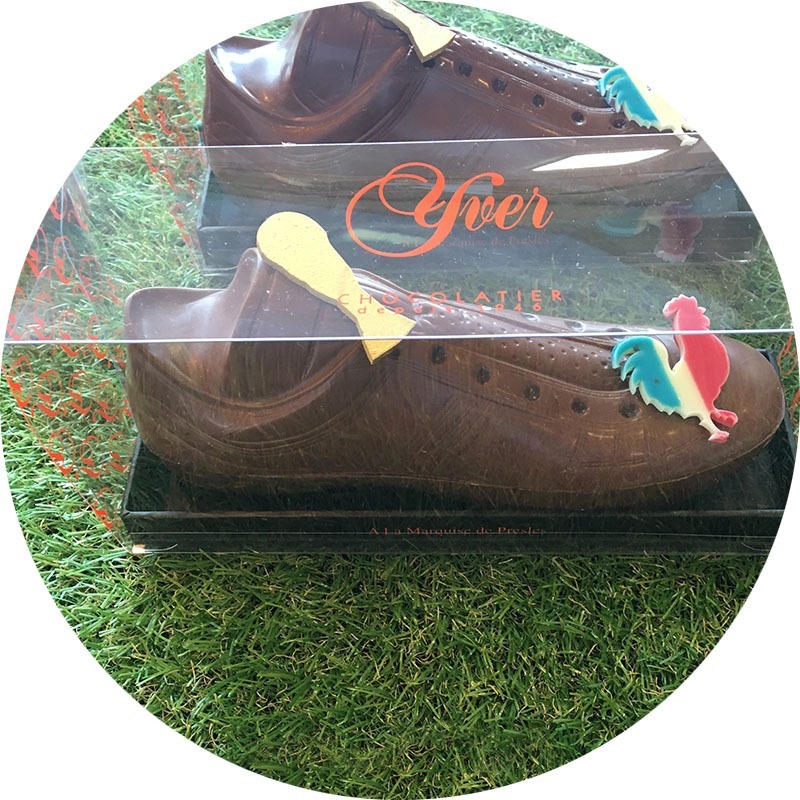 Chaussures en chocolat garnies